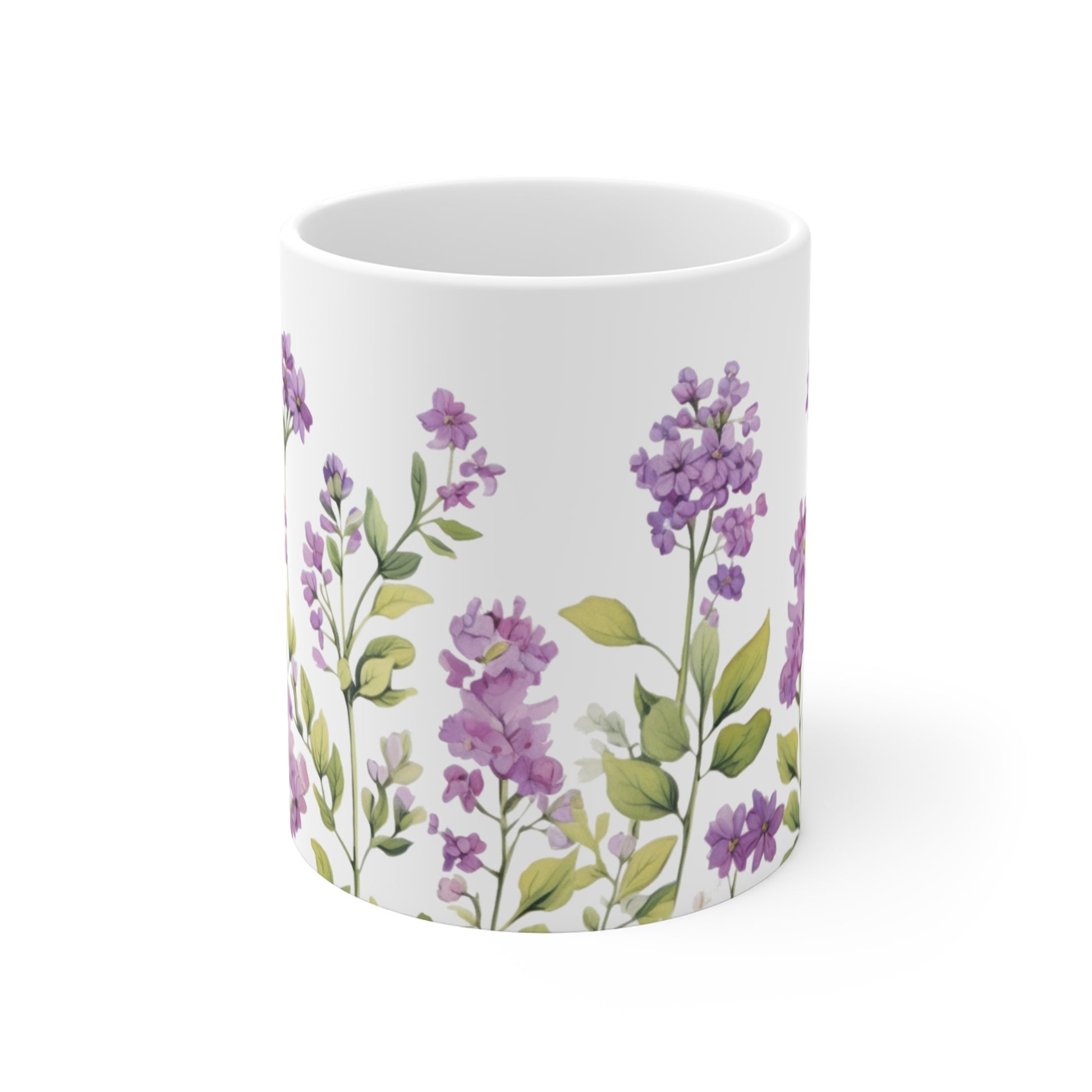 1970's wallpaper pattern style of pretty purple verbena's coffee mug whatmart