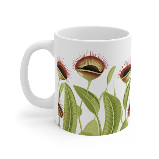 1970's wallpaper pattern style of venus fly traps coffee mug whatmart