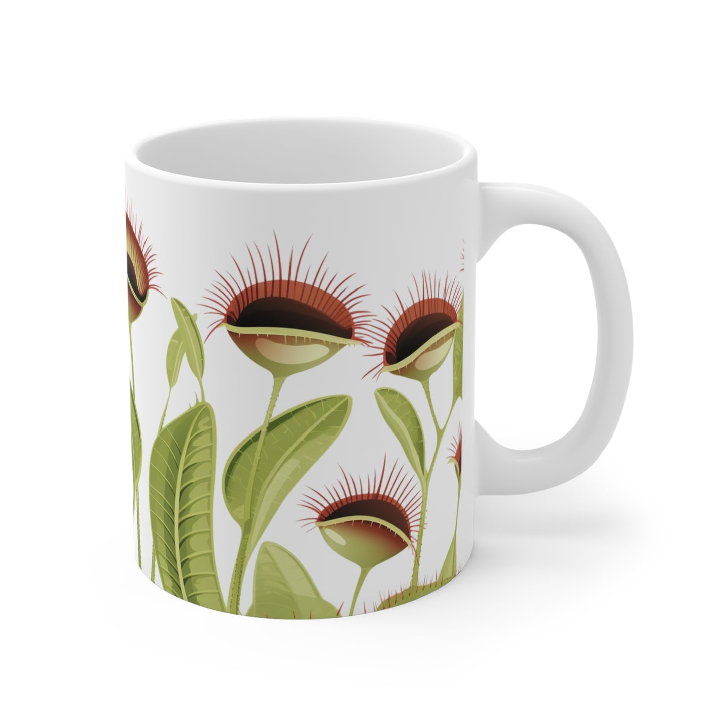 1970's wallpaper pattern style of venus fly traps coffee mug whatmart