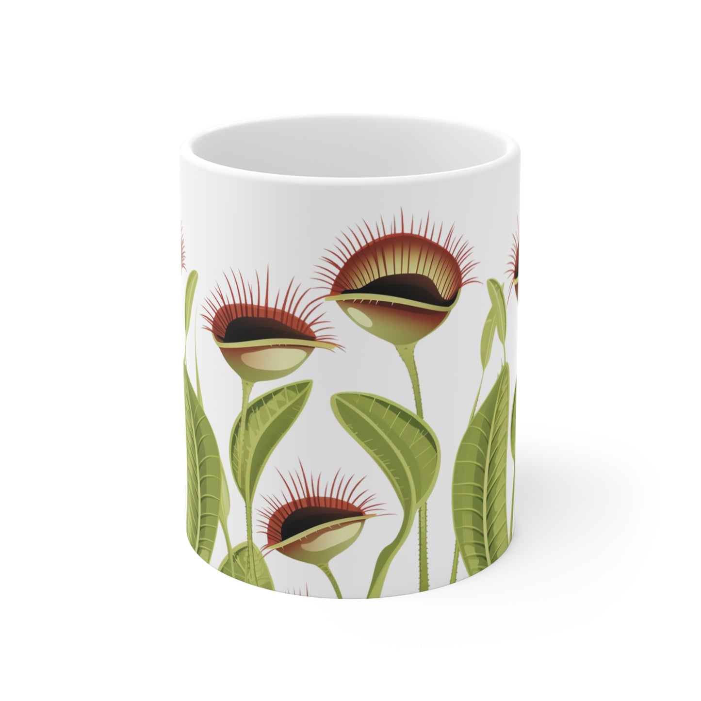 1970's wallpaper pattern style of venus fly traps coffee mug whatmart