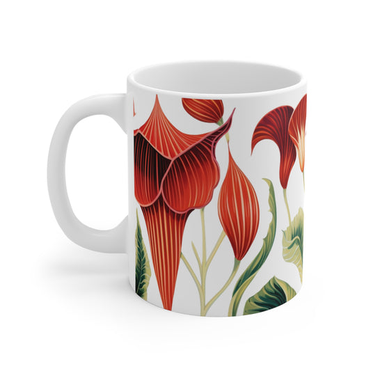 1970's wallpaper pattern style pretty corpse flowers coffee mug whatmart