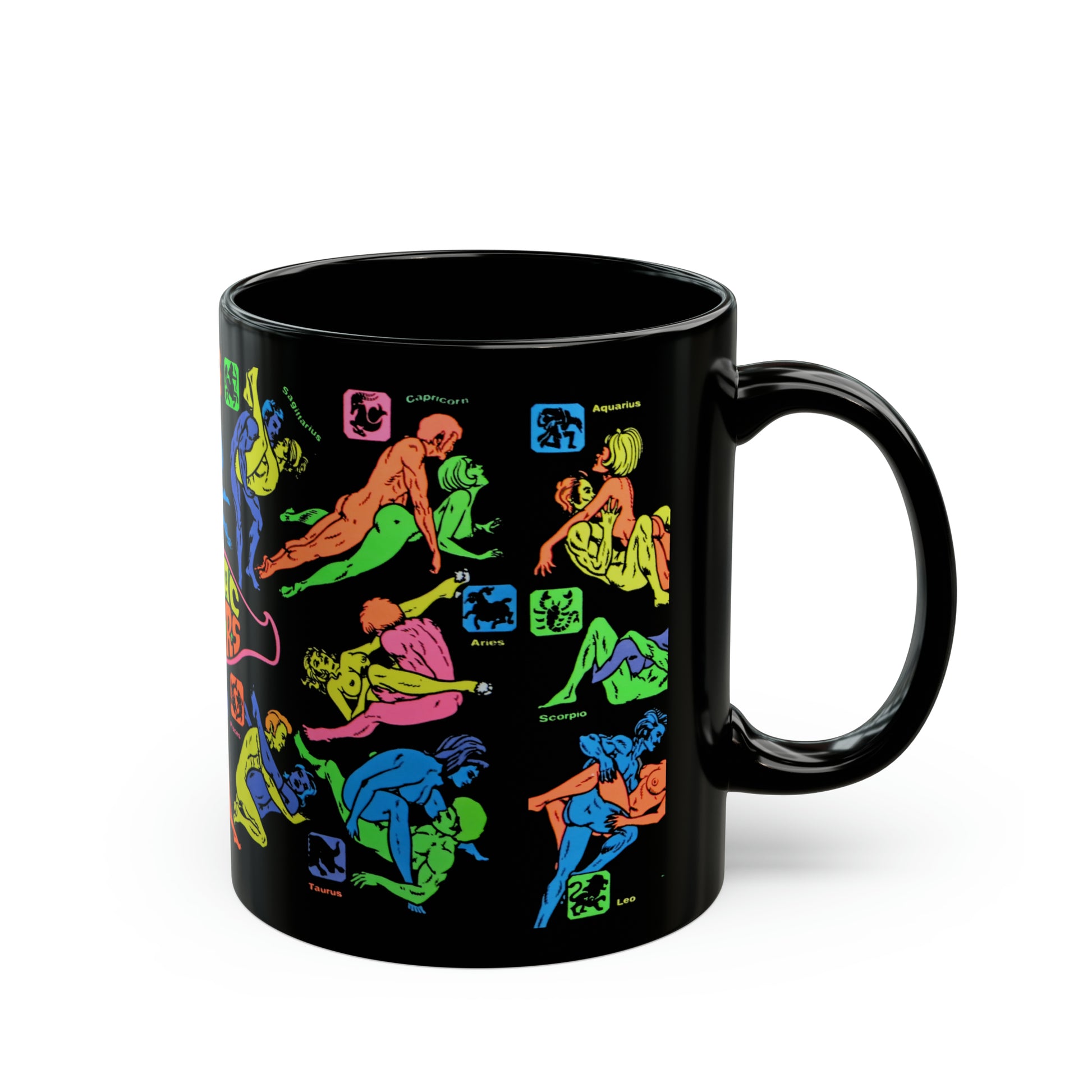 1975 black light poster image "zodiac lovers" mug whatmart