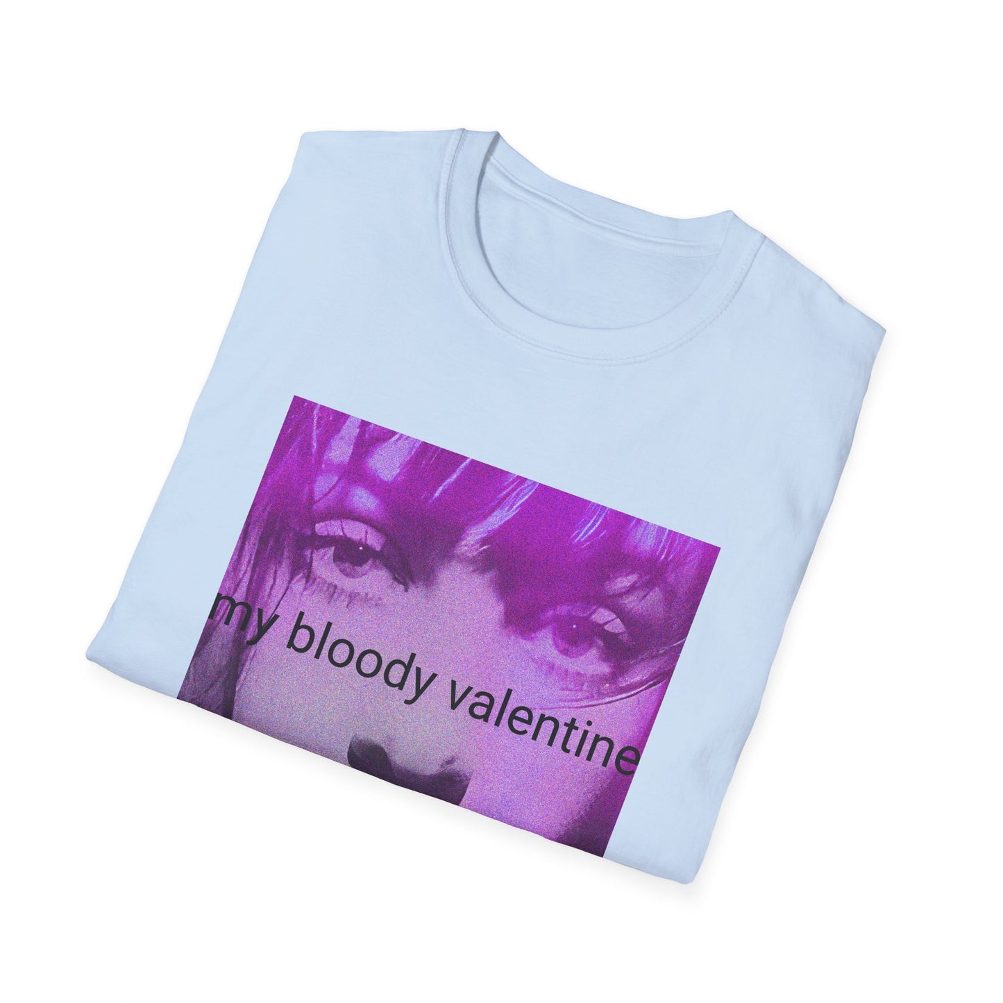 my bloody valentine belinda butcher close up in purple tshirt