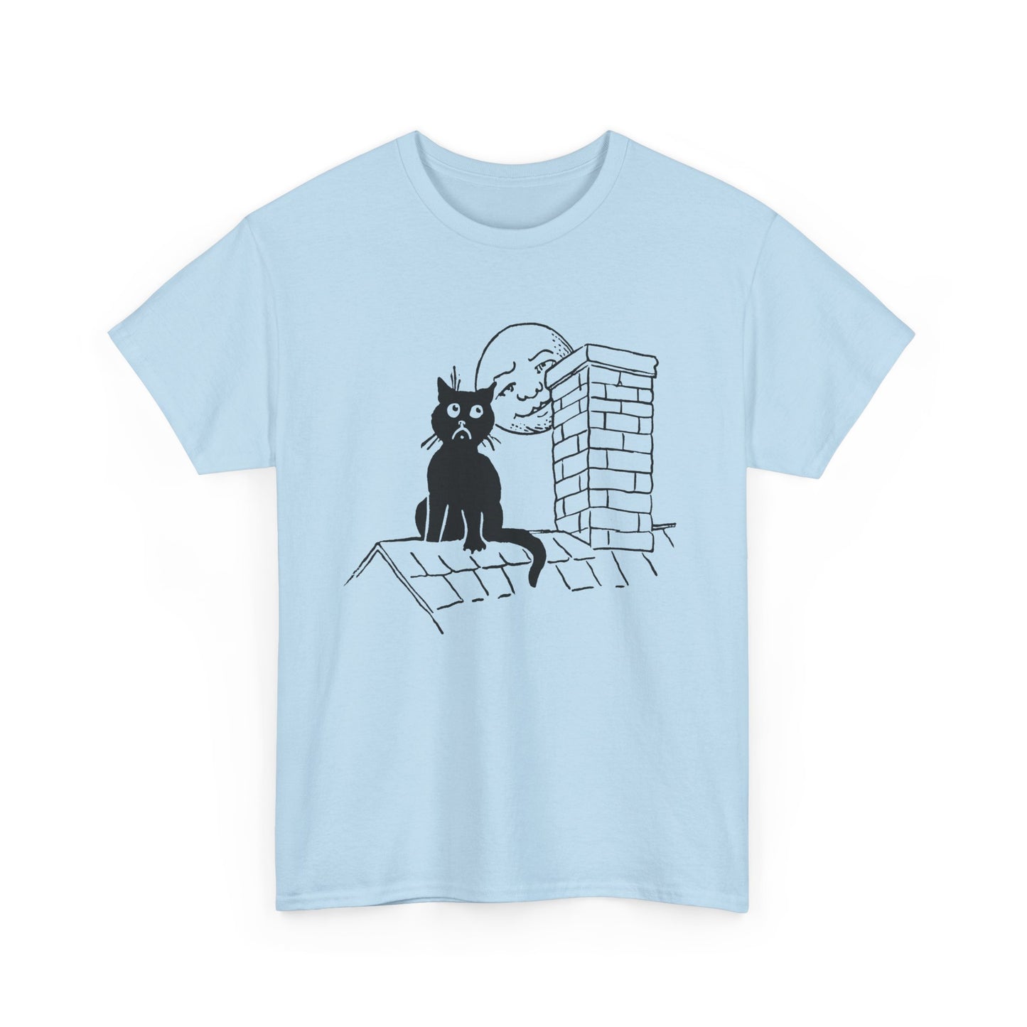 1906 postcard art can't you see i'm lonely cat on roof tshirt