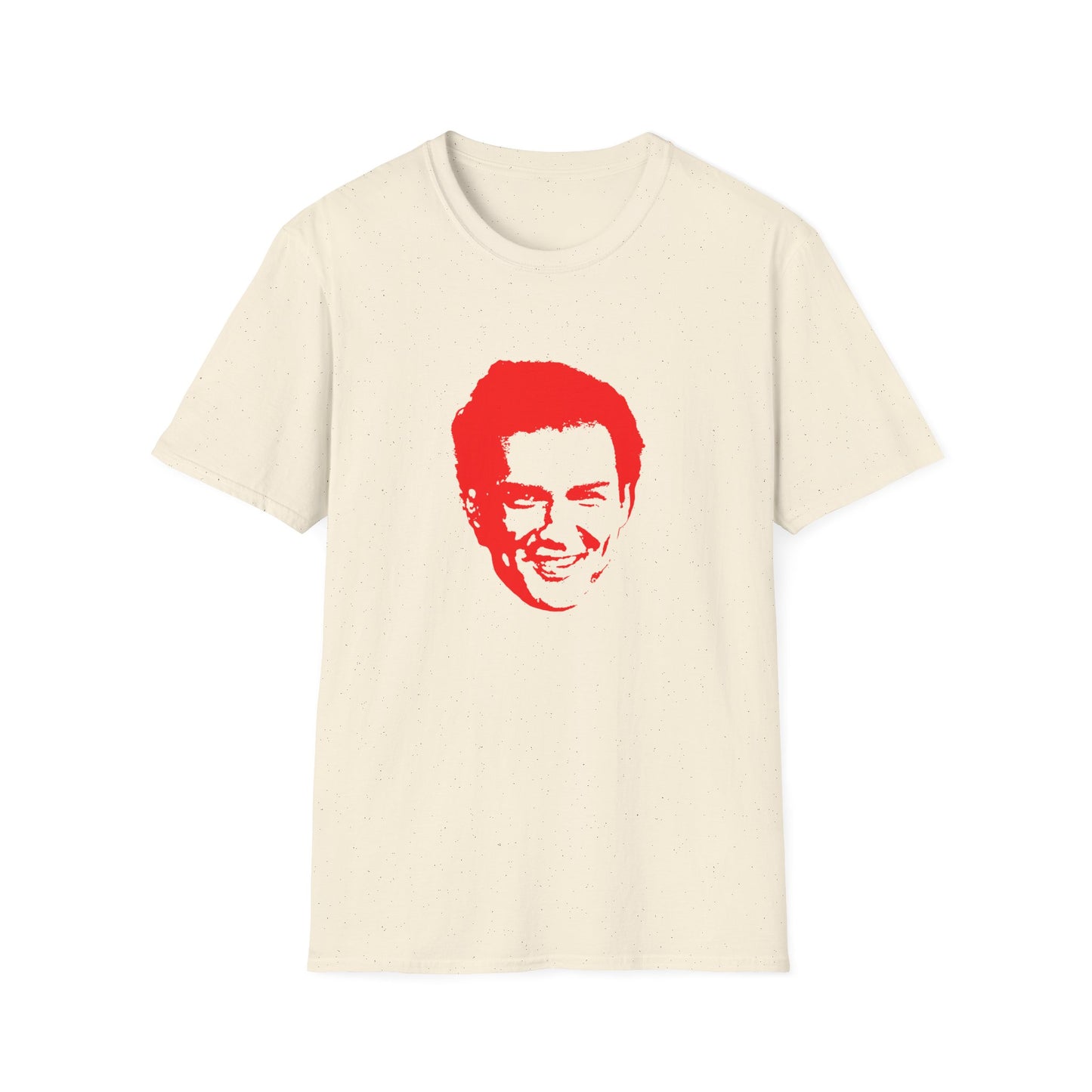 norm macdonald red stencil face tshirt
