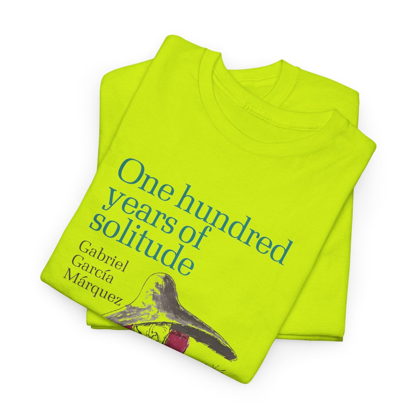 1967 gabriel garcía márquez "one hundred years of solitude" book cover tshirt