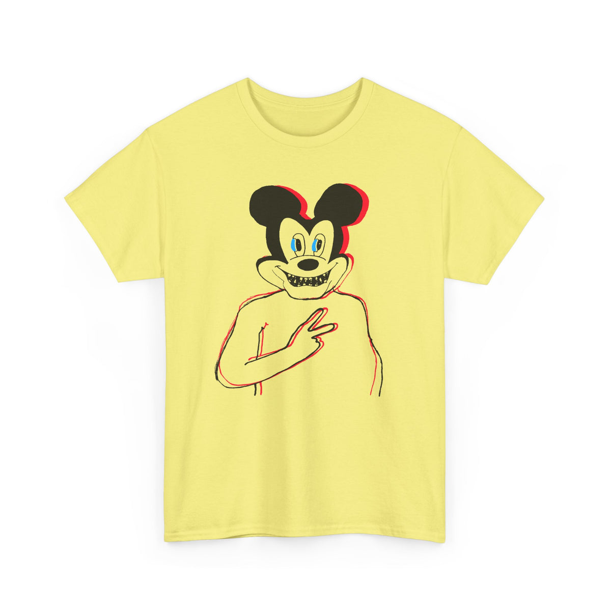 1960s british underground magazine peace sign mouse fan art edit with color tshirt