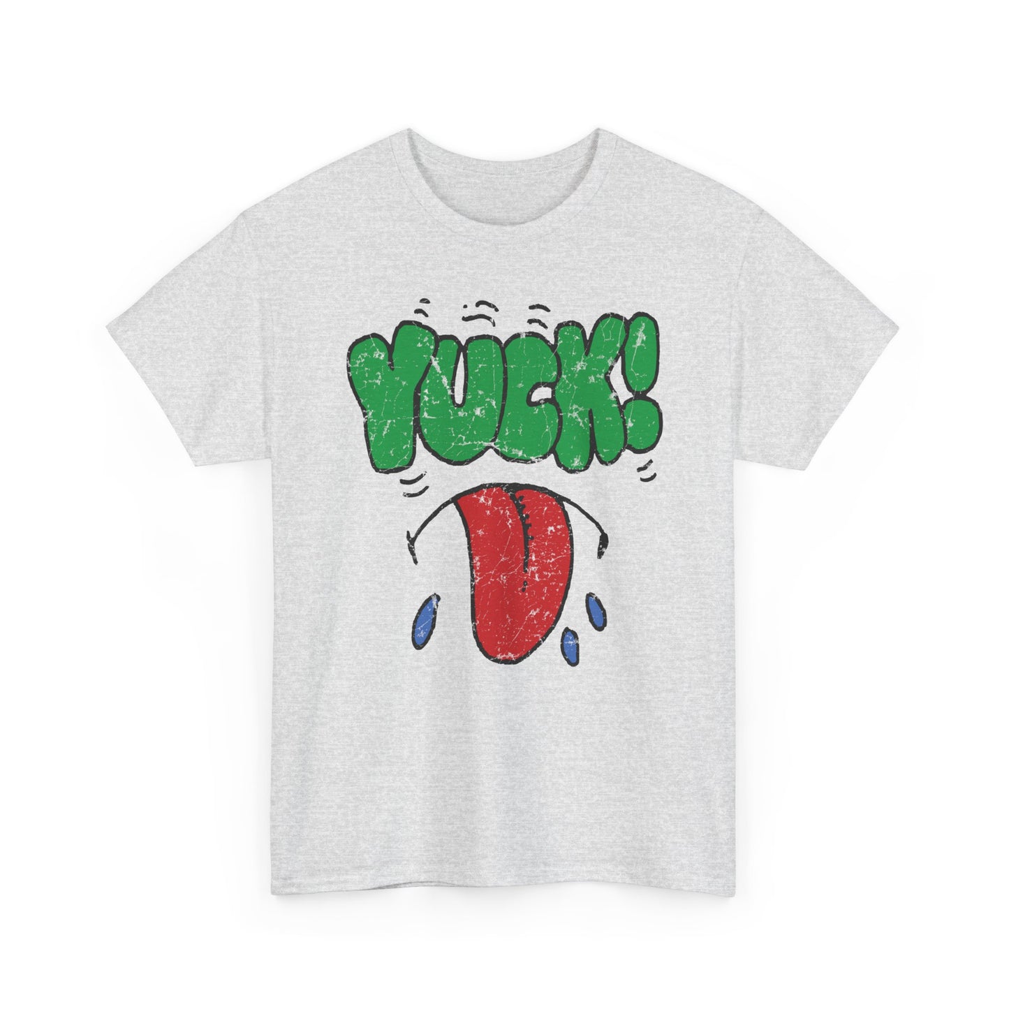 1980s vintage kelloggs cereal stamp yuck! distressed graphic reproduction tshirt