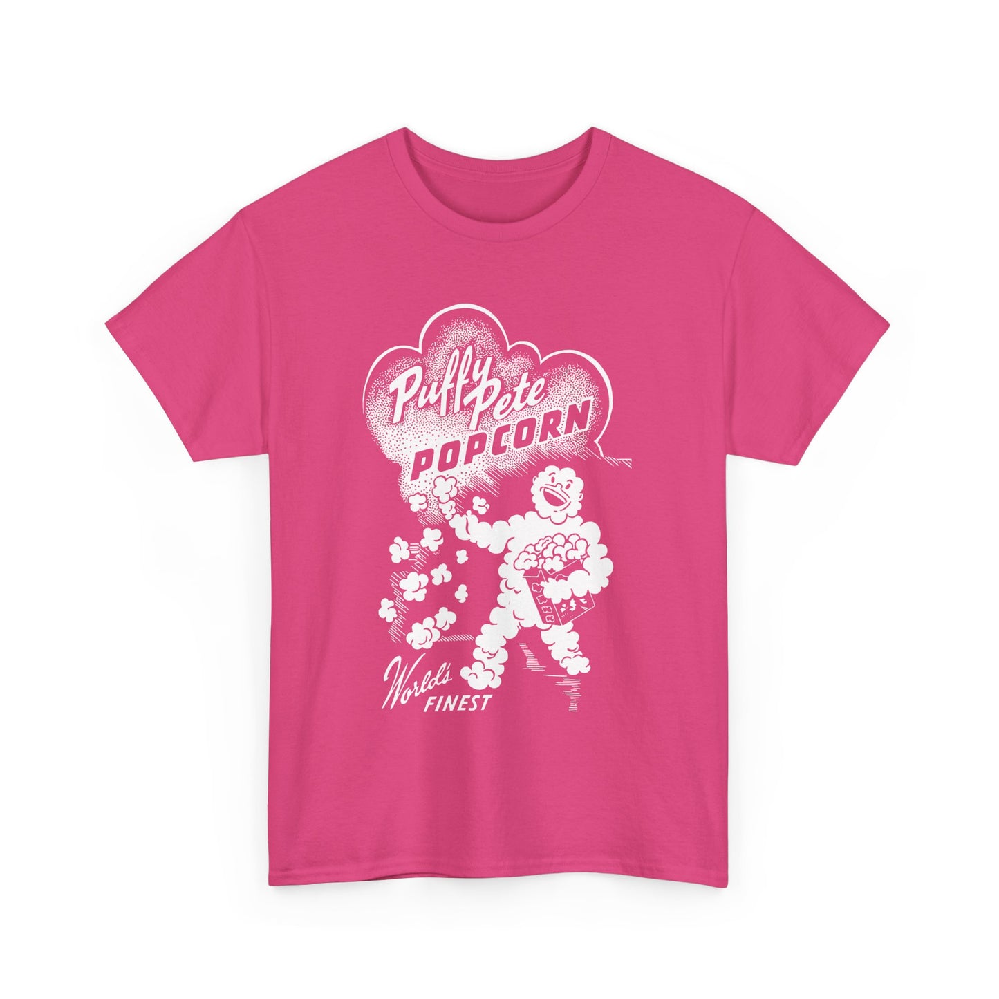 vintage puffy pete popcorn box logo tshirt