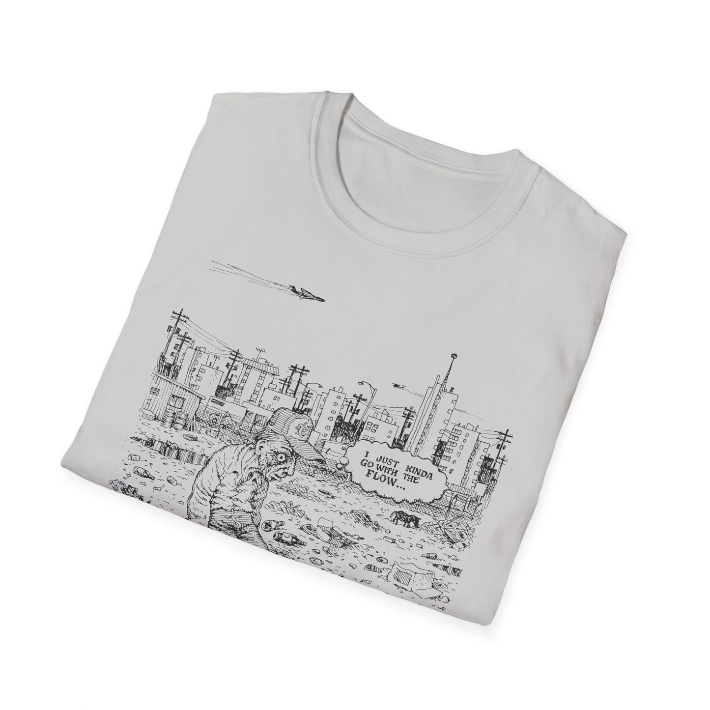 r. crumb i just kinda go with the flow 2 tshirt