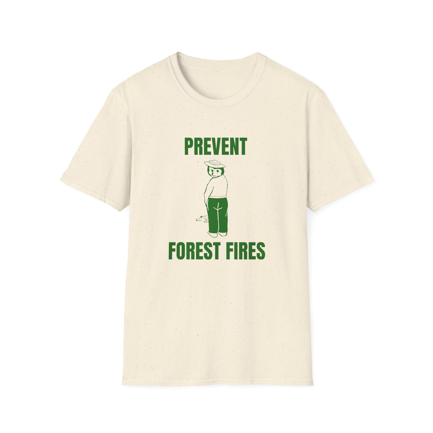 smokey the bear parody 1970s vintage design re print green tshirt