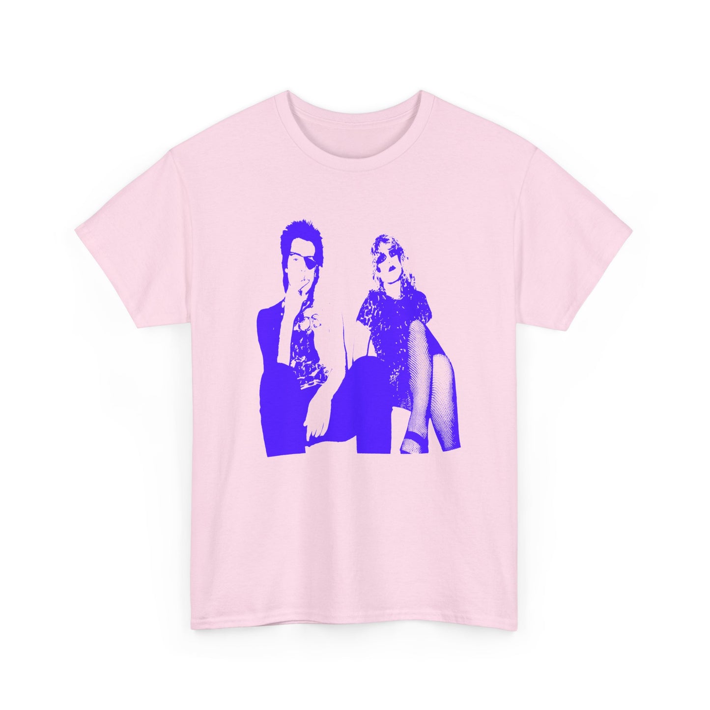 the real sid and nancy purple/blue stencil fan art tshirt