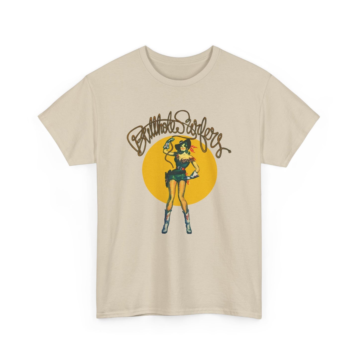 1988 frank kozik cow girl art for butthole surfers