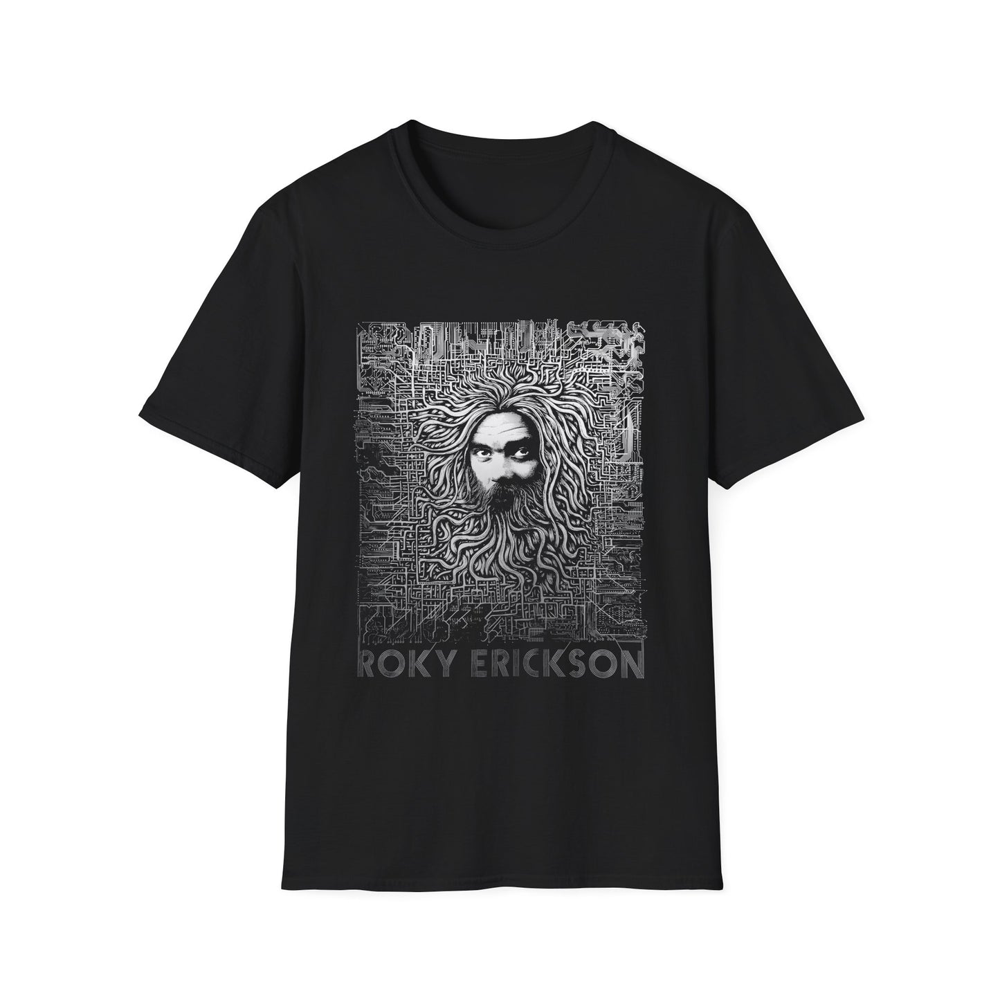 roky erickson tour poster in white tshirt