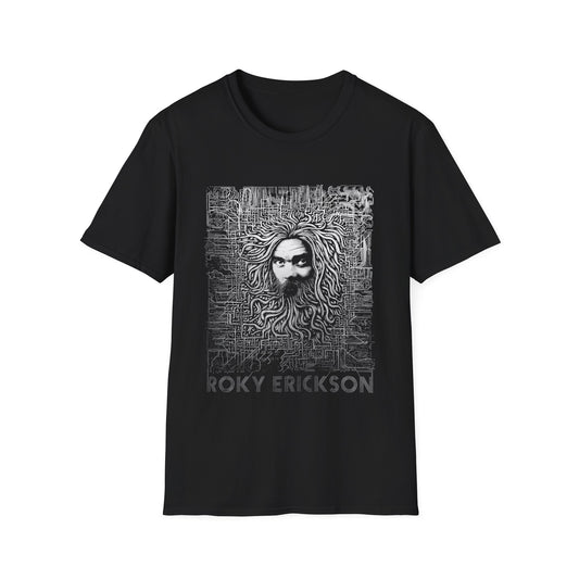 roky erickson tour poster in white tshirt
