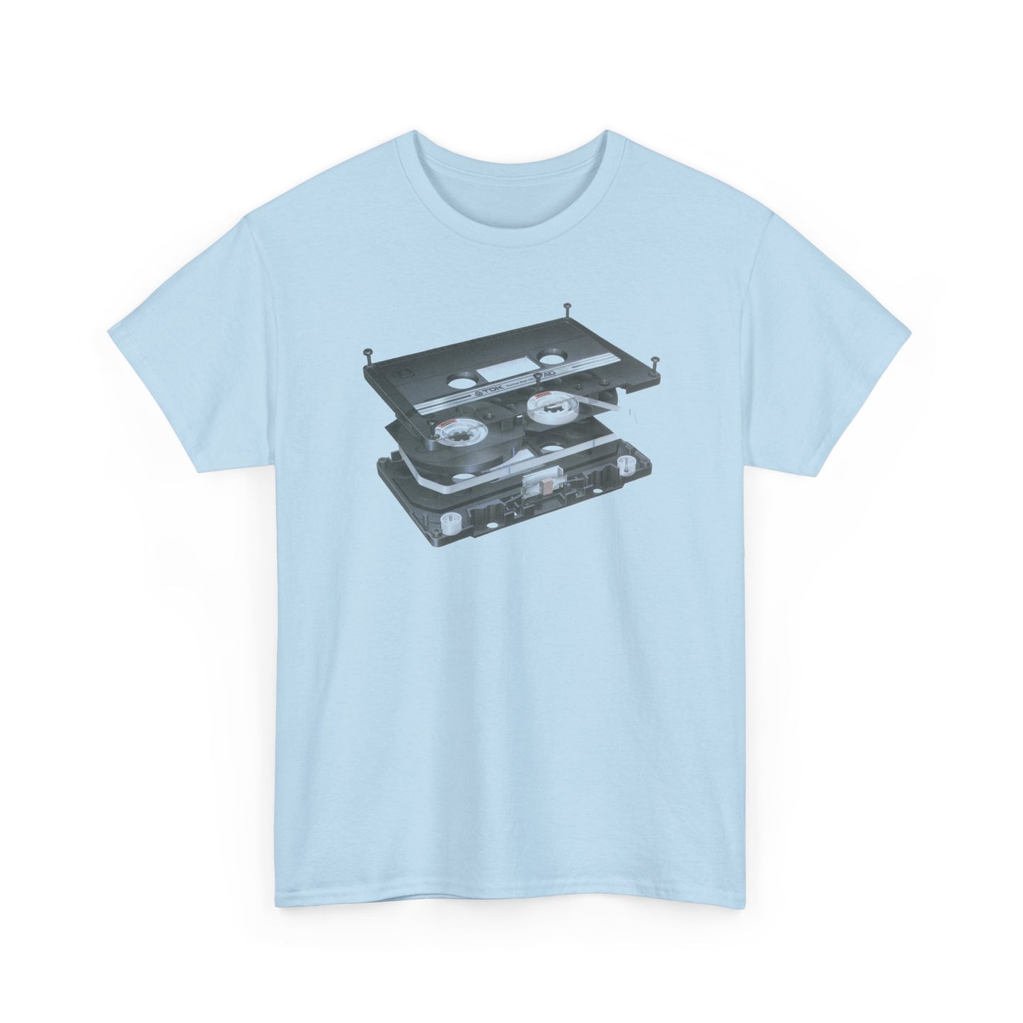 exploded view cassette tape hisashi saito 1980 airbrush graphic tshirt