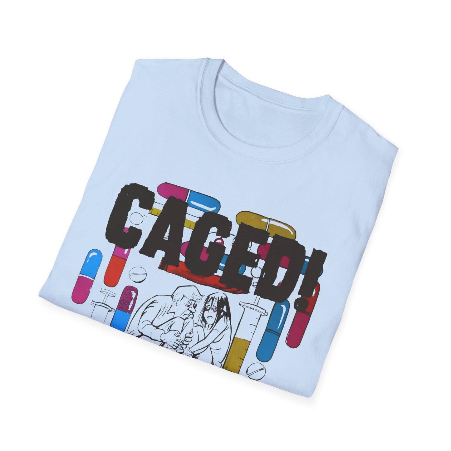1960s/70s anti drug poster tshirt caged! by smartset smarteen s.o.s tshirt