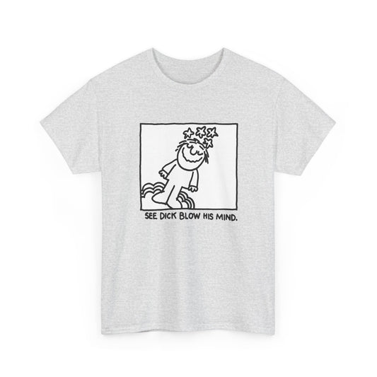 1971 the psychedelic coloring book see dick blow his mind cartoon reproduction tshirt