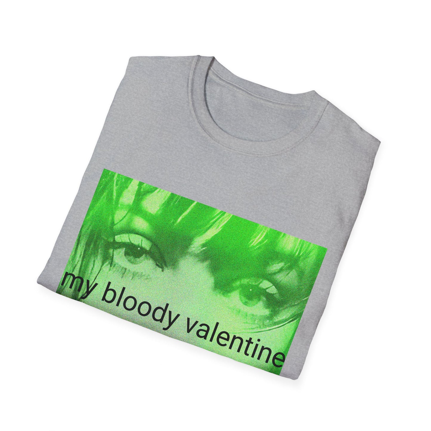 my bloody valentine belinda butcher close up in green tshirt