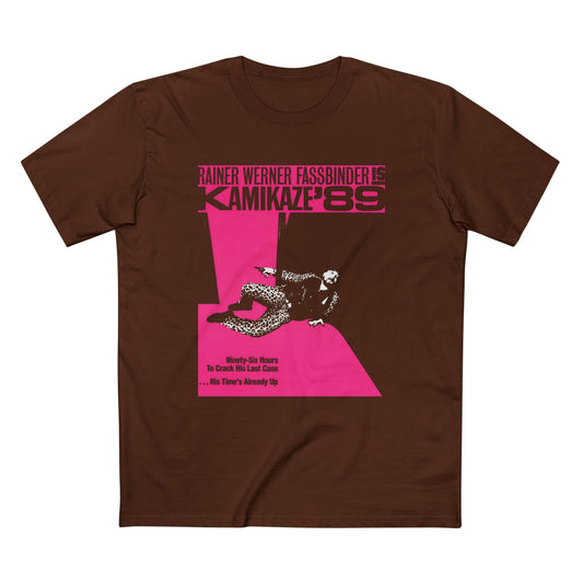 1982 rainer werner fassbinder's kamikaze 1989 movie poster in pink AS COLOUR 5001 tshirt