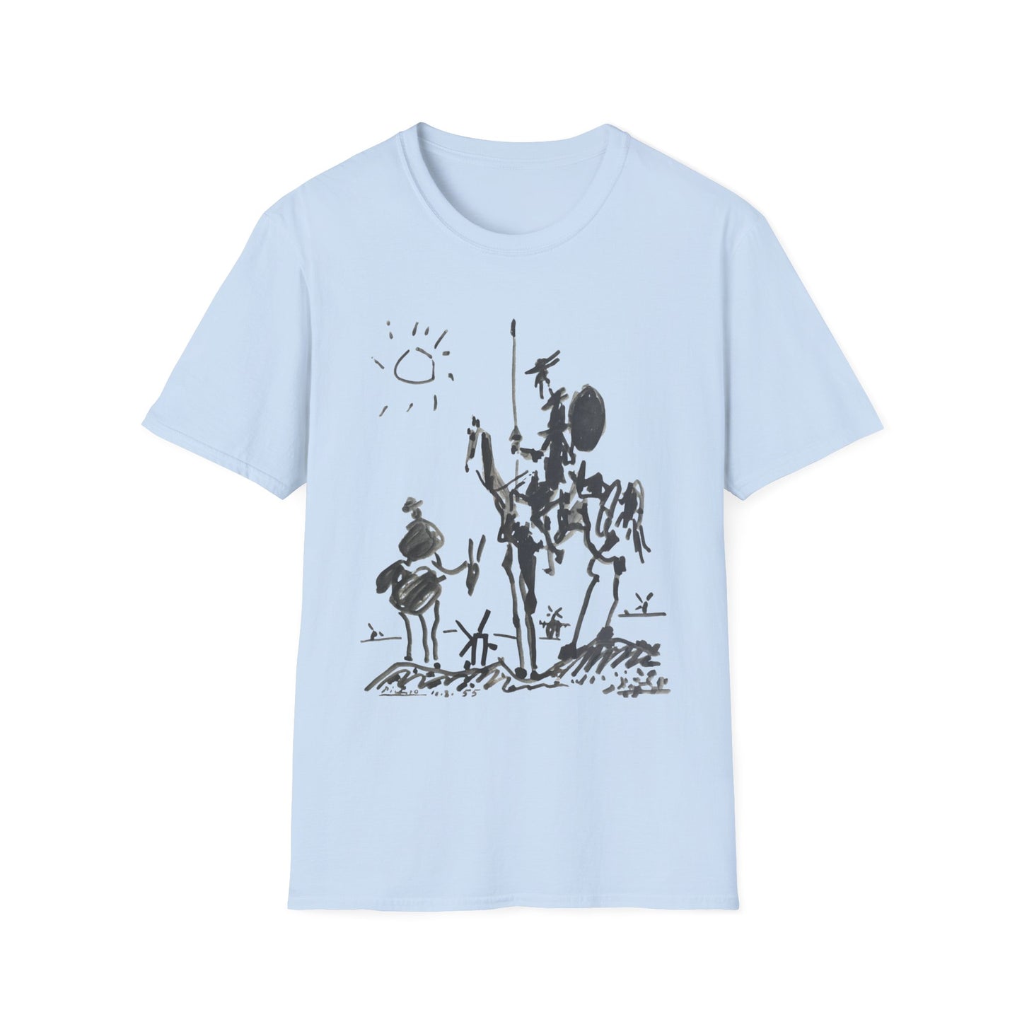 1955 don quixote illustration by pablo ruiz picasso tshirt