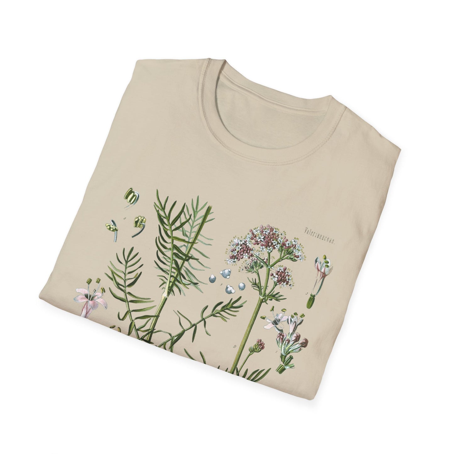 1887 valerian herb valeriana officinalis botanical print from kohler's plants by hermann adolph kohler tshirt