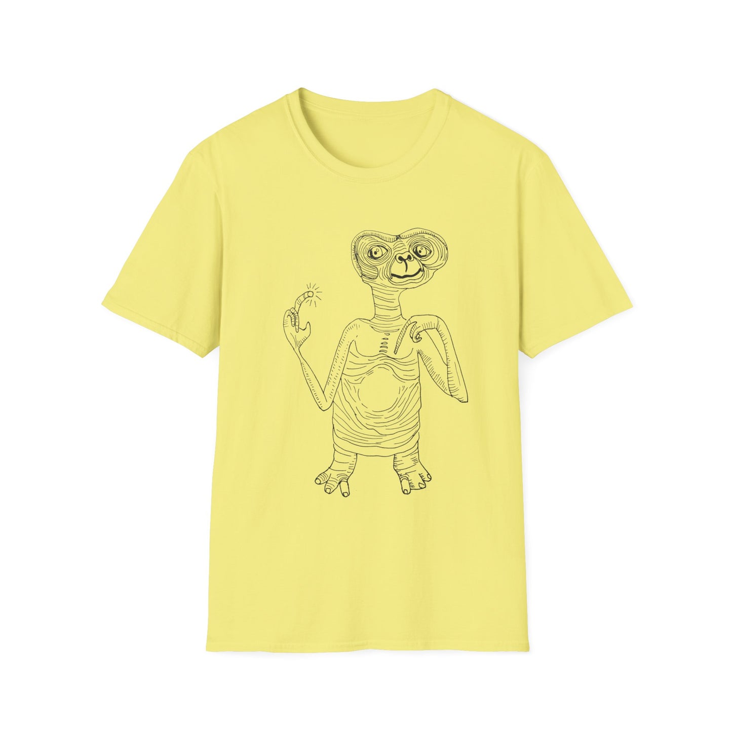 original drawing E.T the extraterrestrial on a tshirt