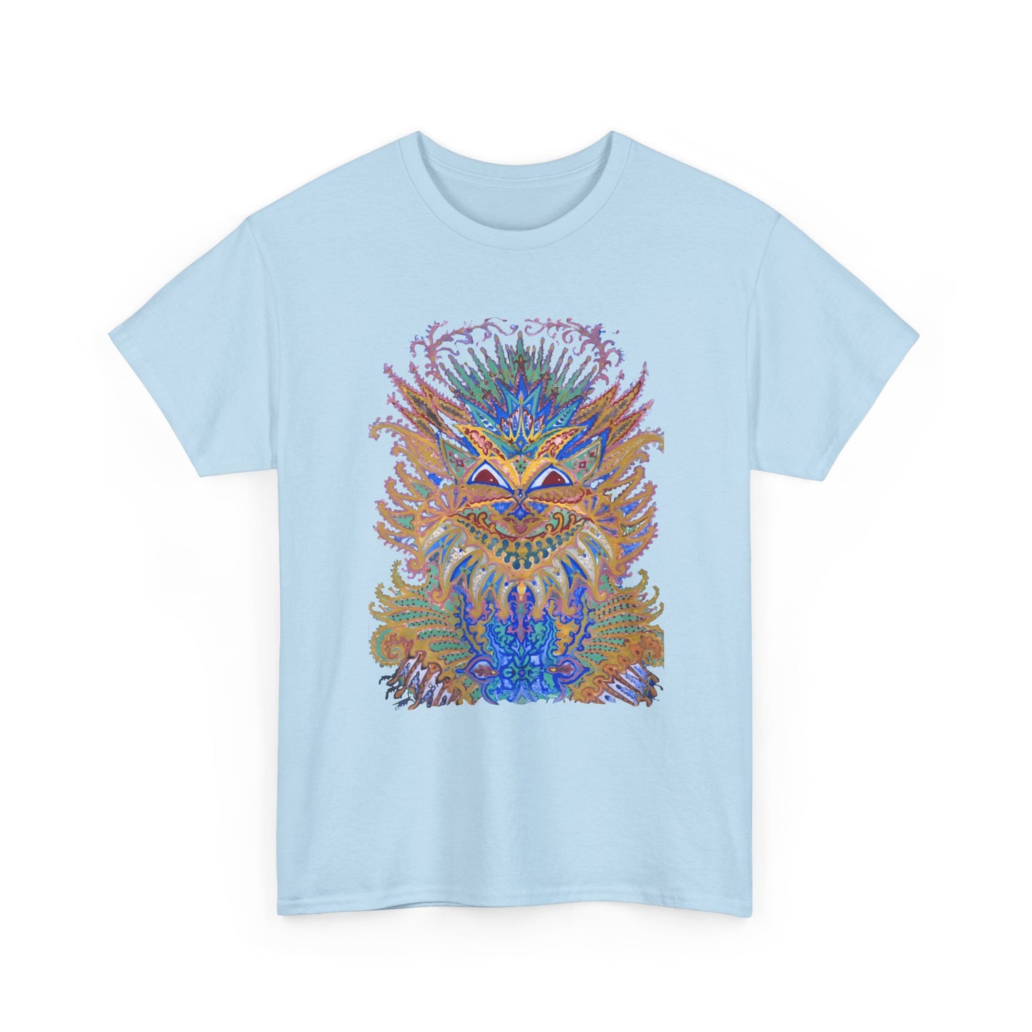 early 1900's louis wain anthropomorphized cat painting psychedelic cat design tshirt