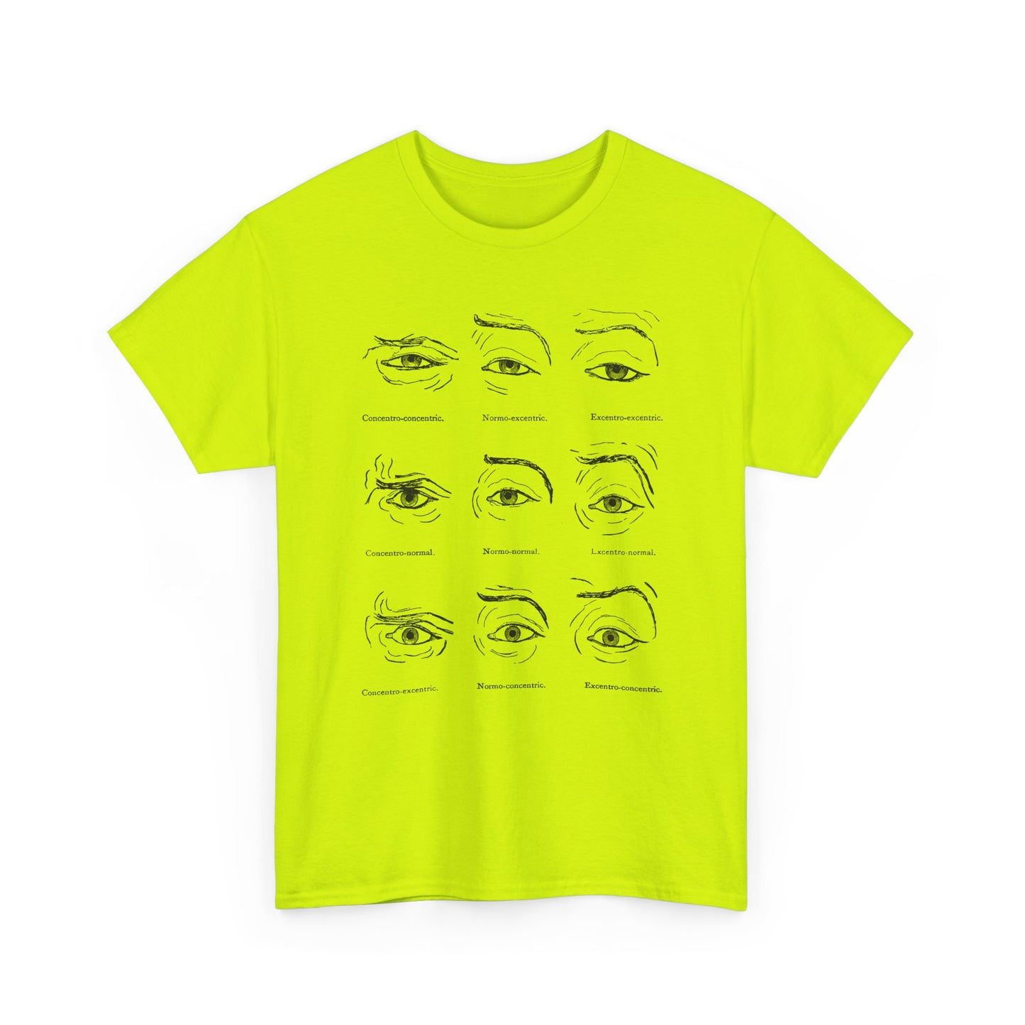 1886 human eye expressions chart tshirt