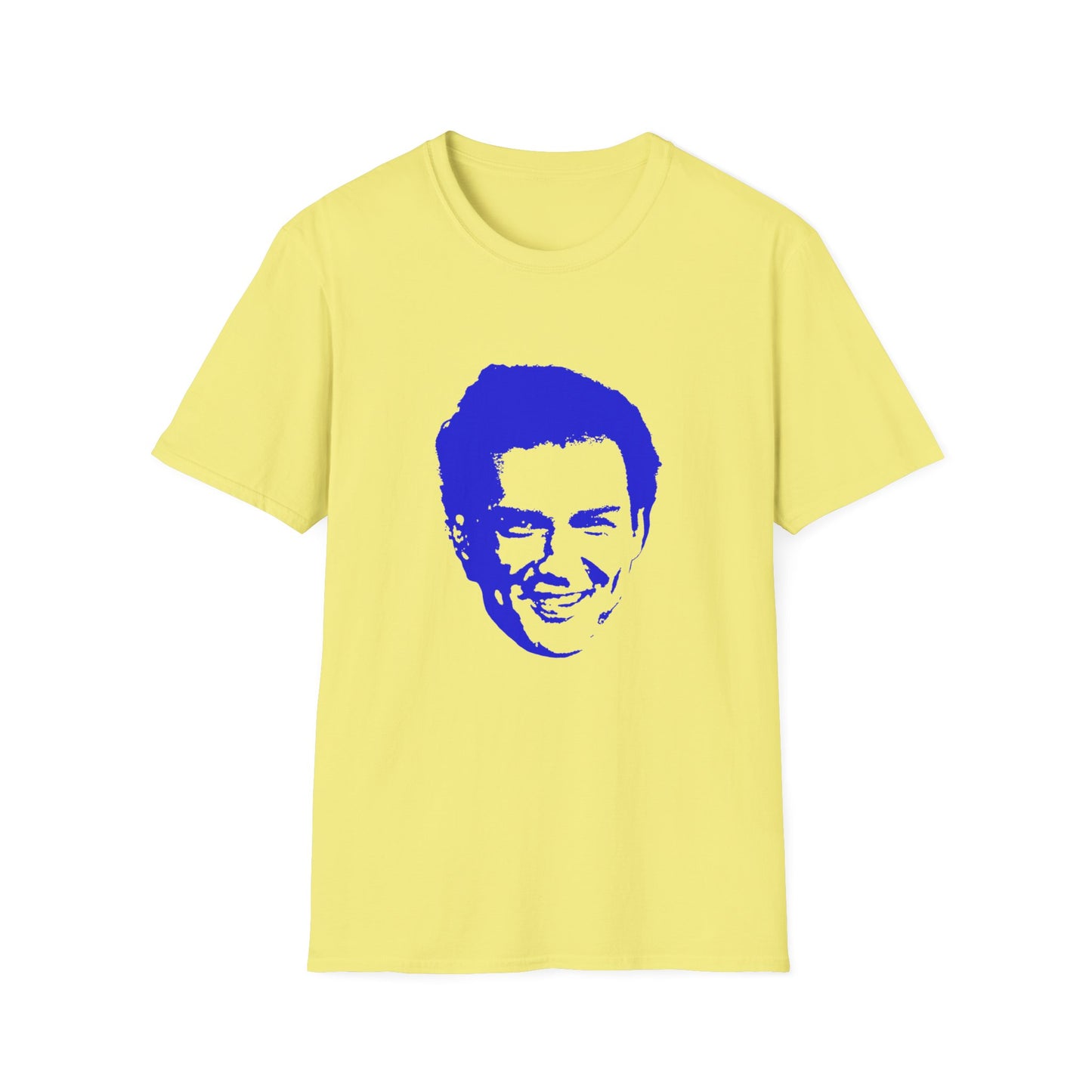 norm macdonald blue stencil face tshirt