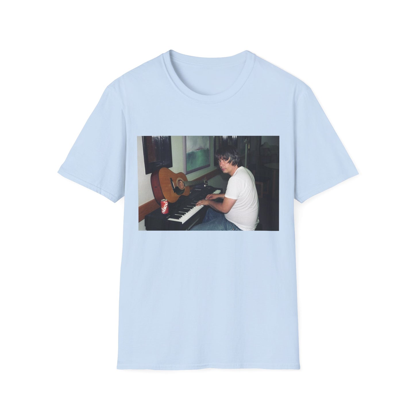 daniel johnston playing piano tshirt