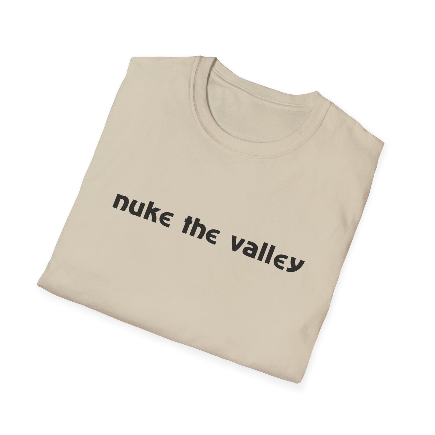 80s slogan nuke the valley tshirt