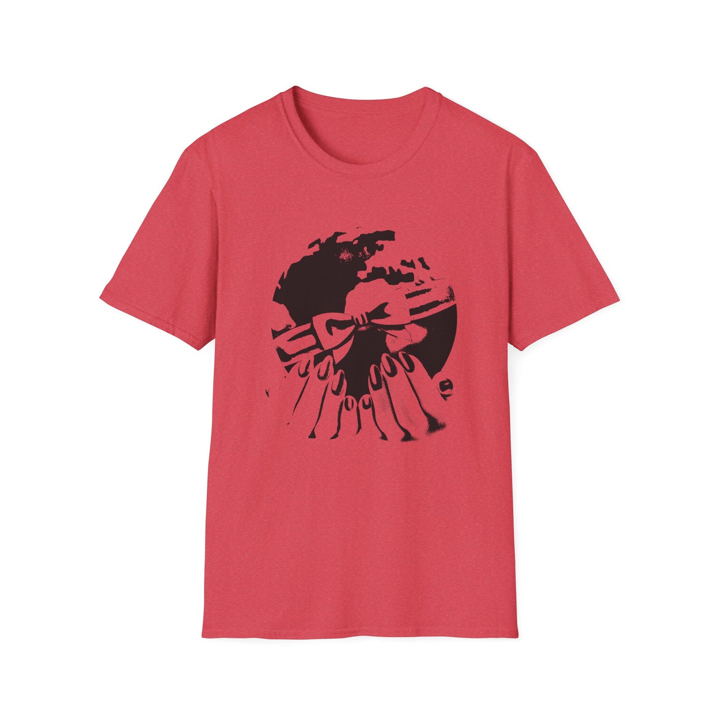 i'd give you the world 80s graphic from a greeting card stencil version tshirt