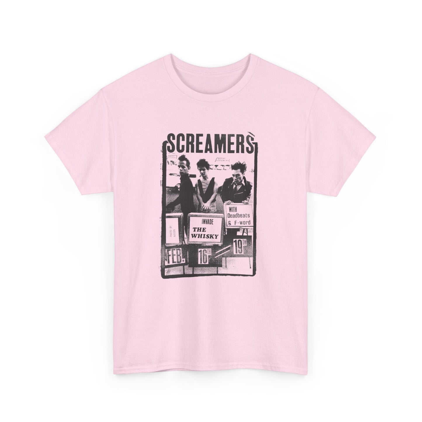screamers, deadbeats, f-word show at the whiskey-a-go-go in west hollywood february 1978 show poster tshirt