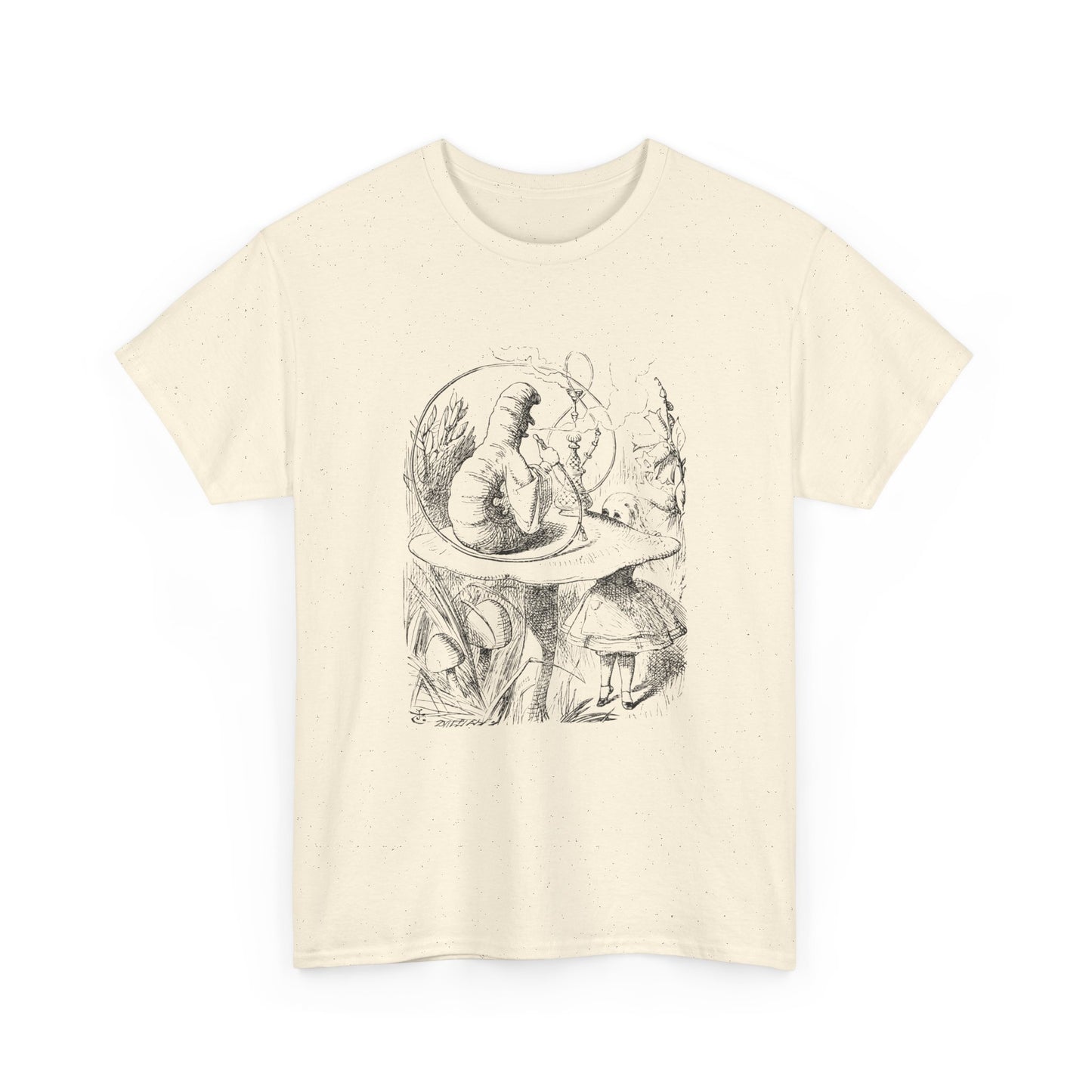 1865 alice's adventures in wonderland illustration by john tennial caterpillar tshirt