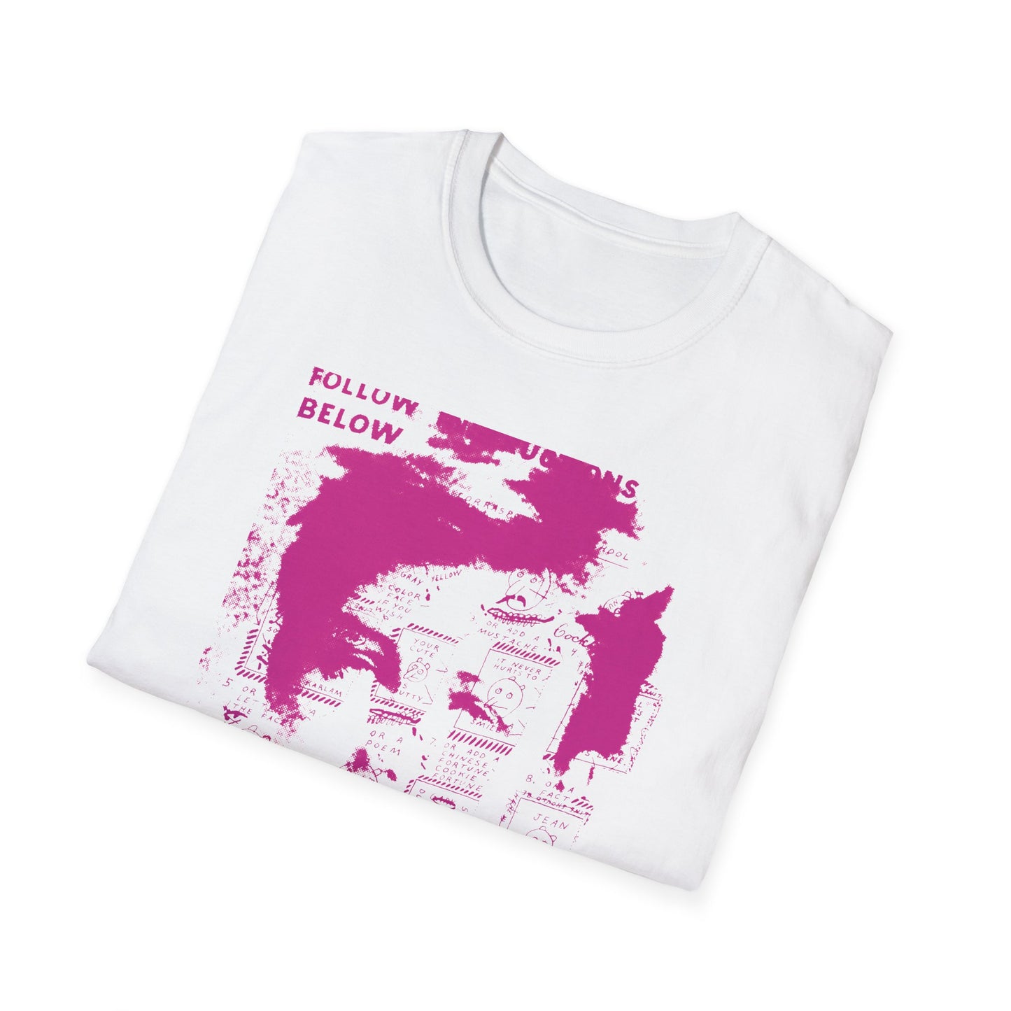 ray johnson arthur rimbaud art in pink tshirt