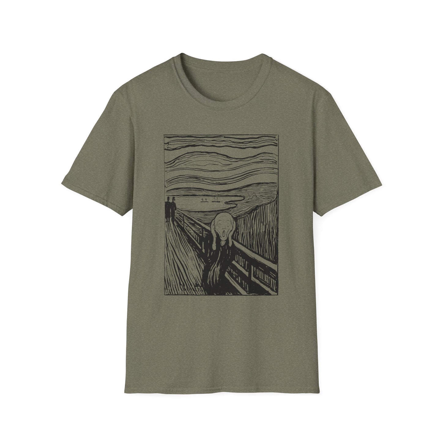 1895 lithography print of the scream by edvard munch tshirt
