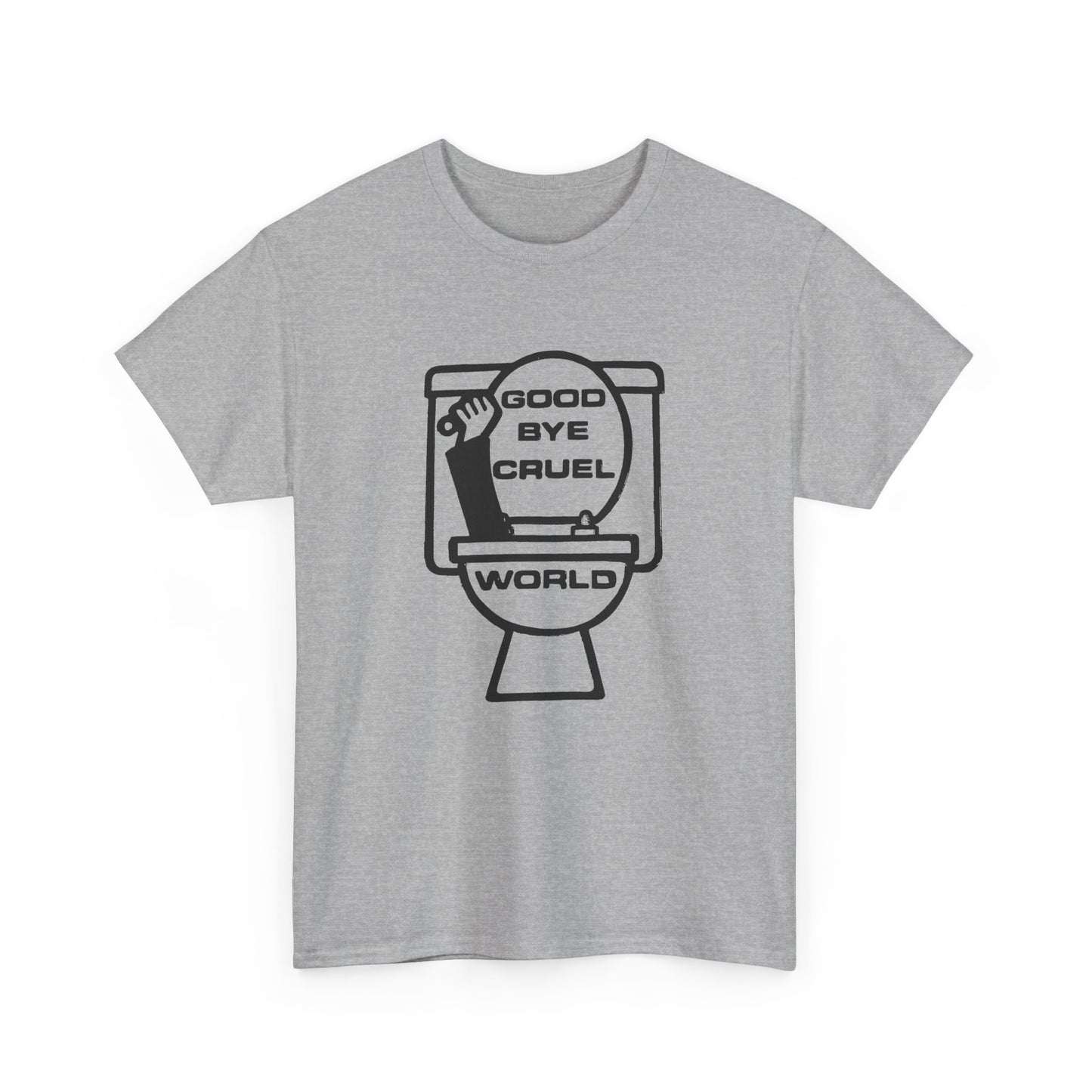 goodbye cruel world vintage reproduction design tshirt