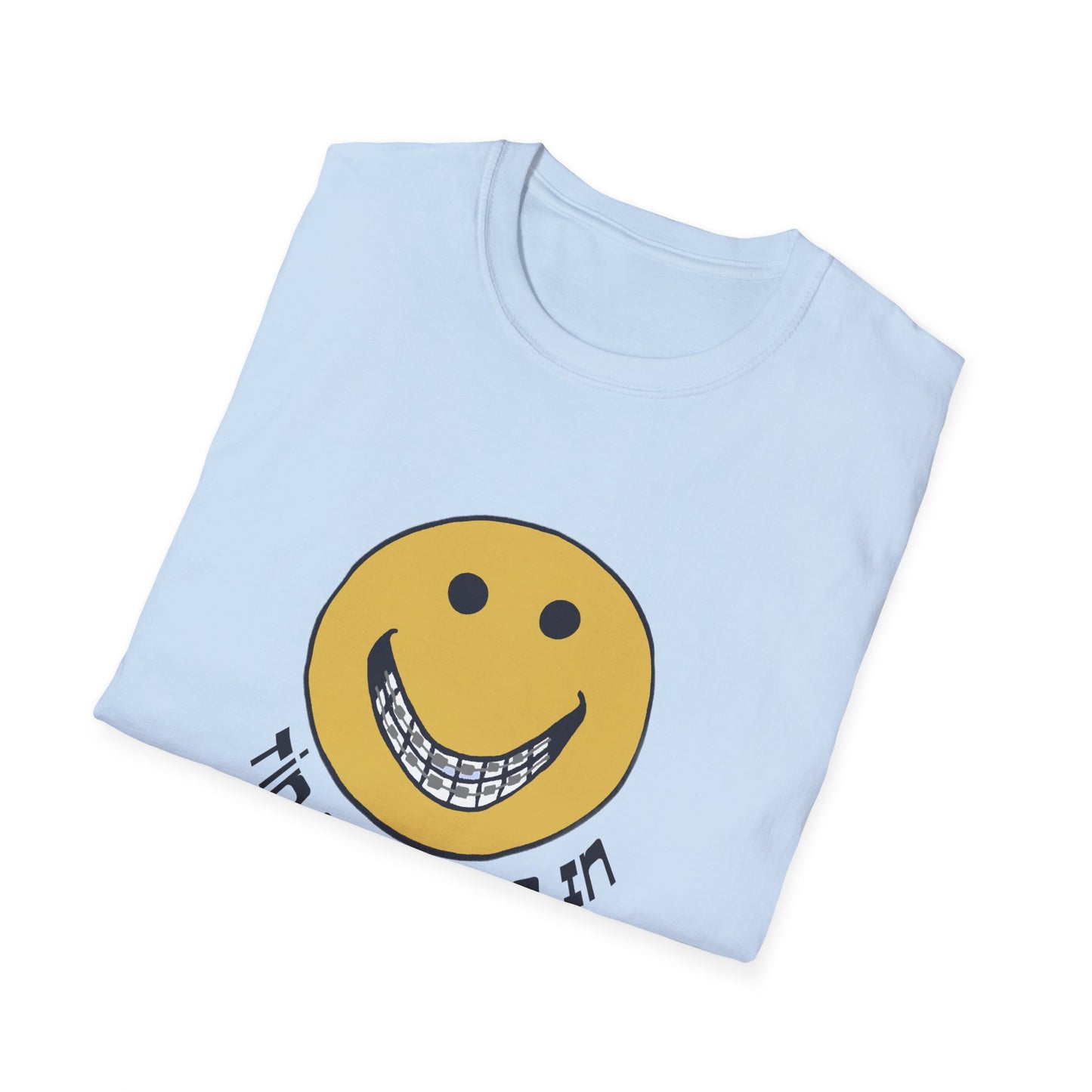 vintage tin grins are in 1970s design tshirt