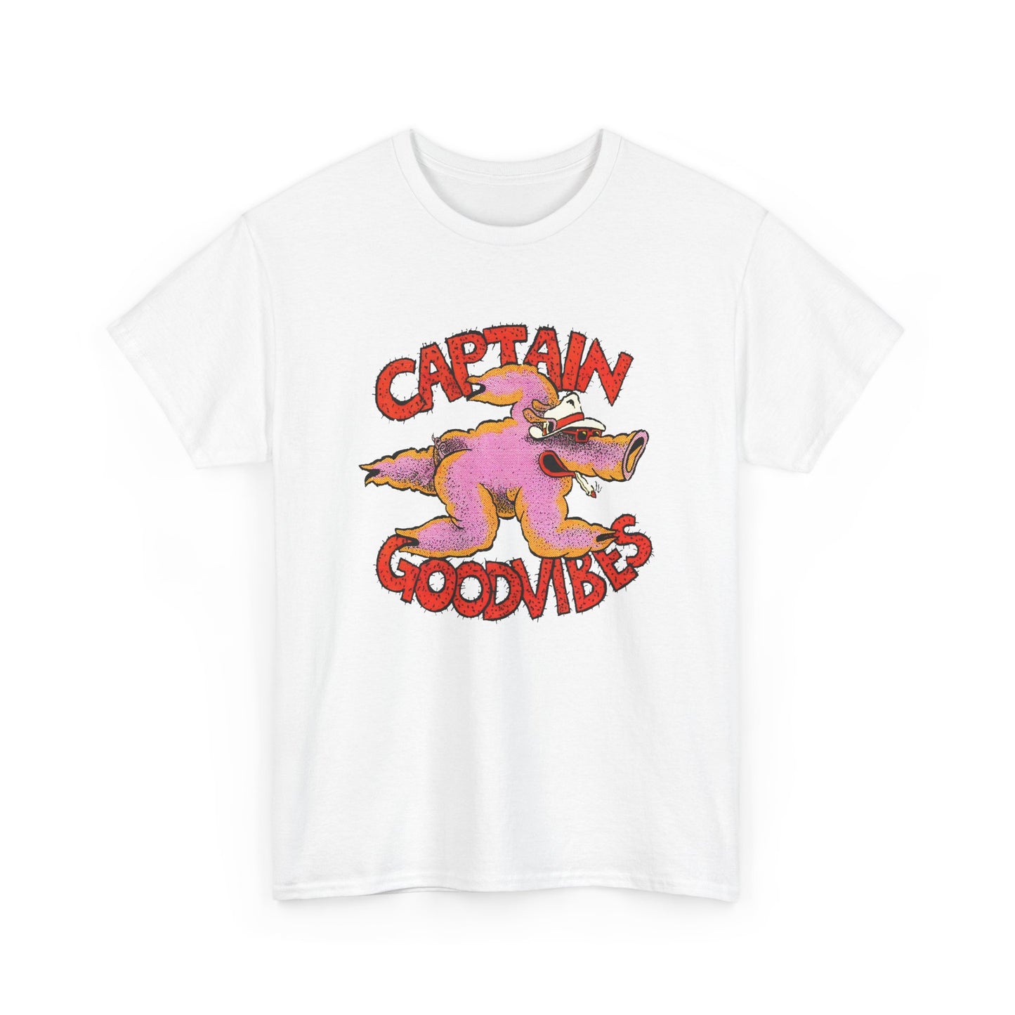 1970s australian surf counter culture illustration by tony edwards captain goodvibes reproduction tshirt