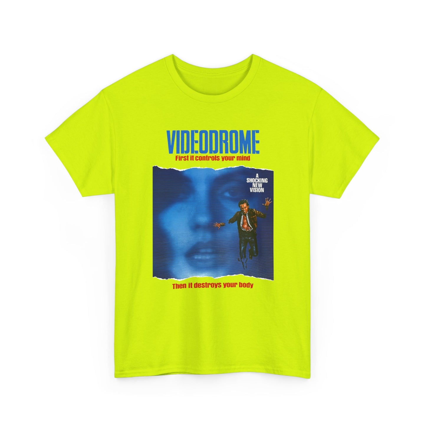 david cronenberg's videodrome 1983 alternate movie poster reproduction tshirt
