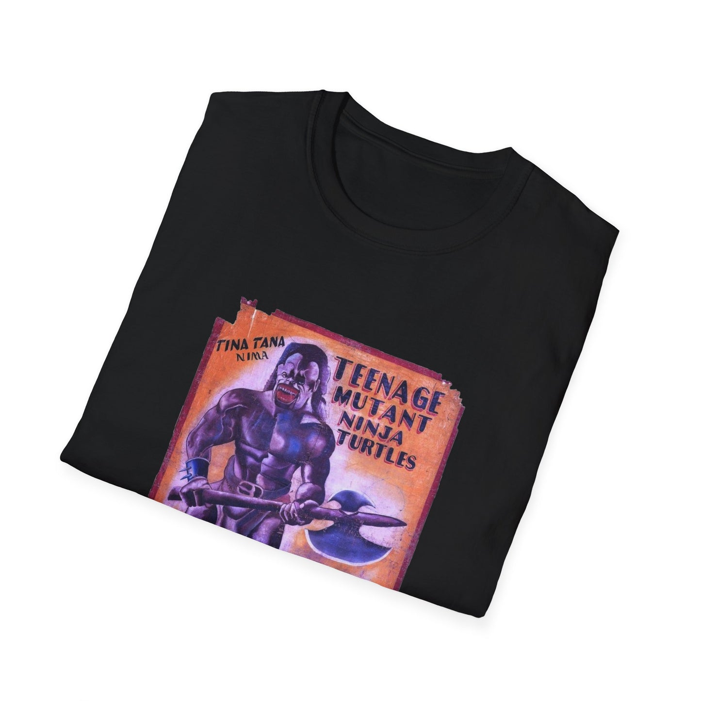 teenage mutant ninja turtles 1990 ghanaian movie poster tshirt