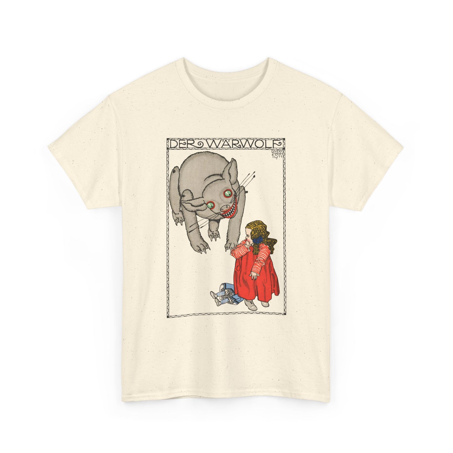 1911 josef von diveky the werewolf (der warwolf) color lithograph reproduction tshirt