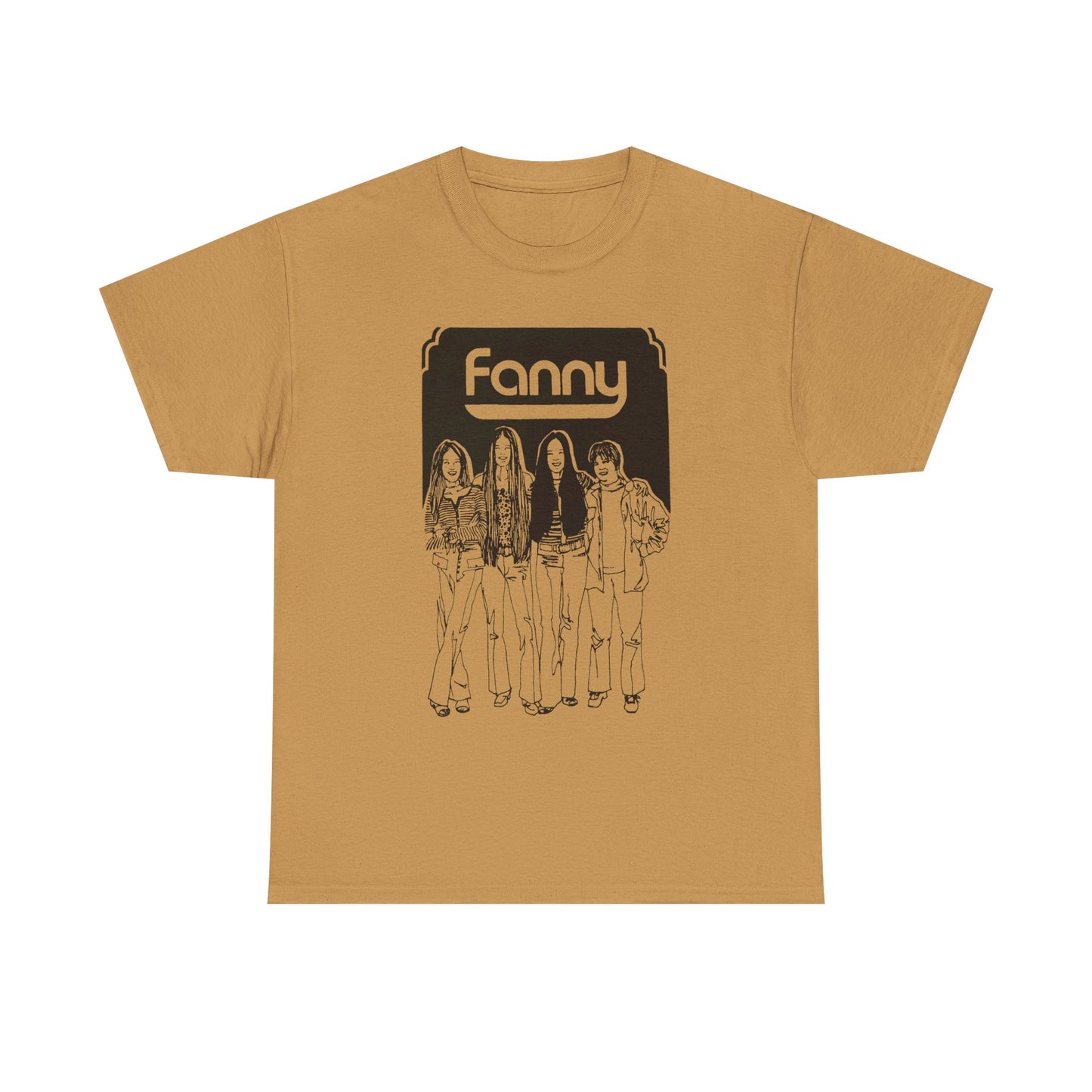 1970s rock n roll band fanny show poster tshirt