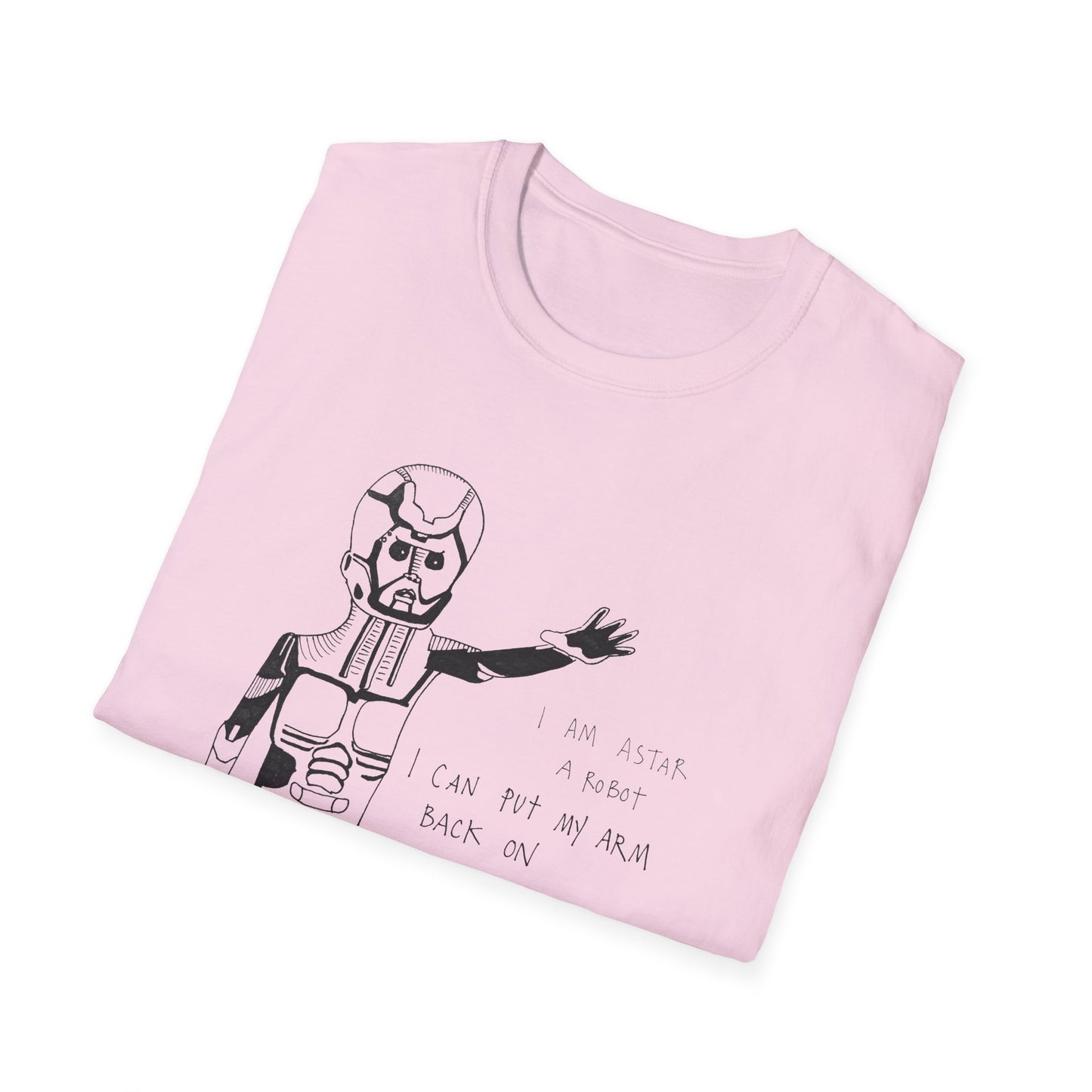 original drawing astar the robot 1980s canadian psa tshirt