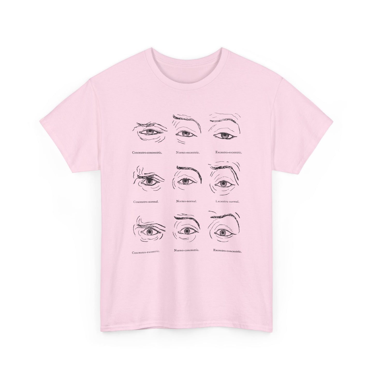 1886 human eye expressions chart tshirt