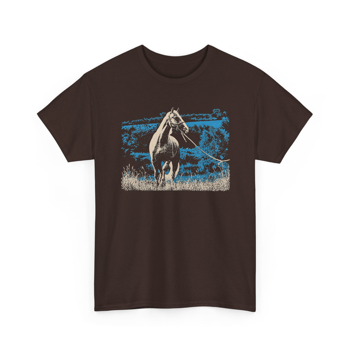 duotone horse graphic from a '70s ranching magazine tshirt