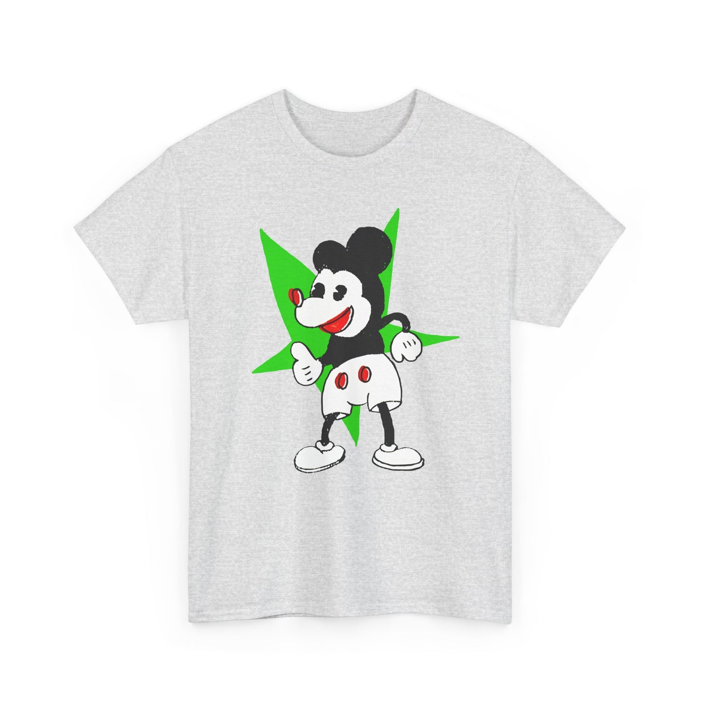 vintage japanese mickey with weird green star fan art tshirt