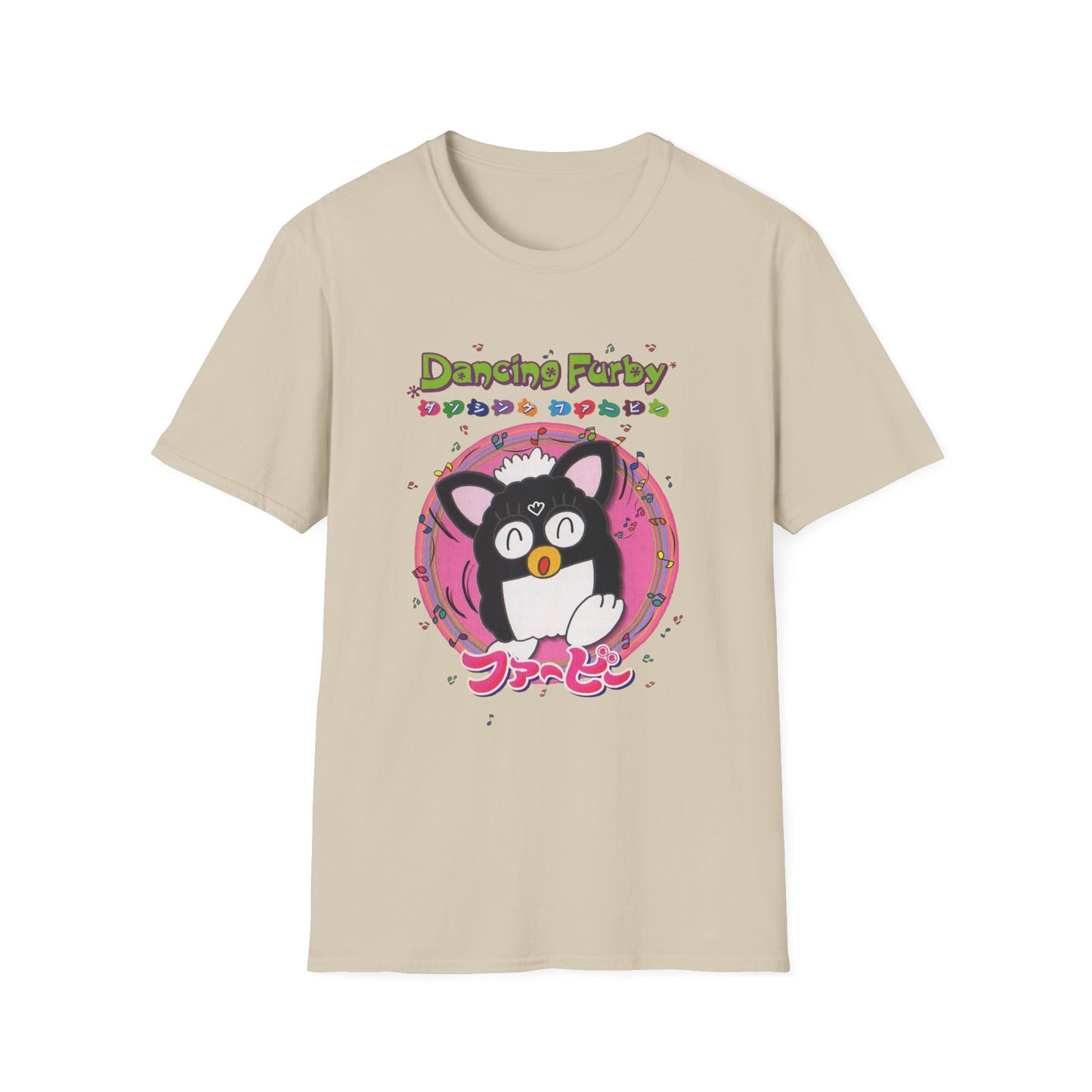 1999 dancing furby japanese video game poster tshirt