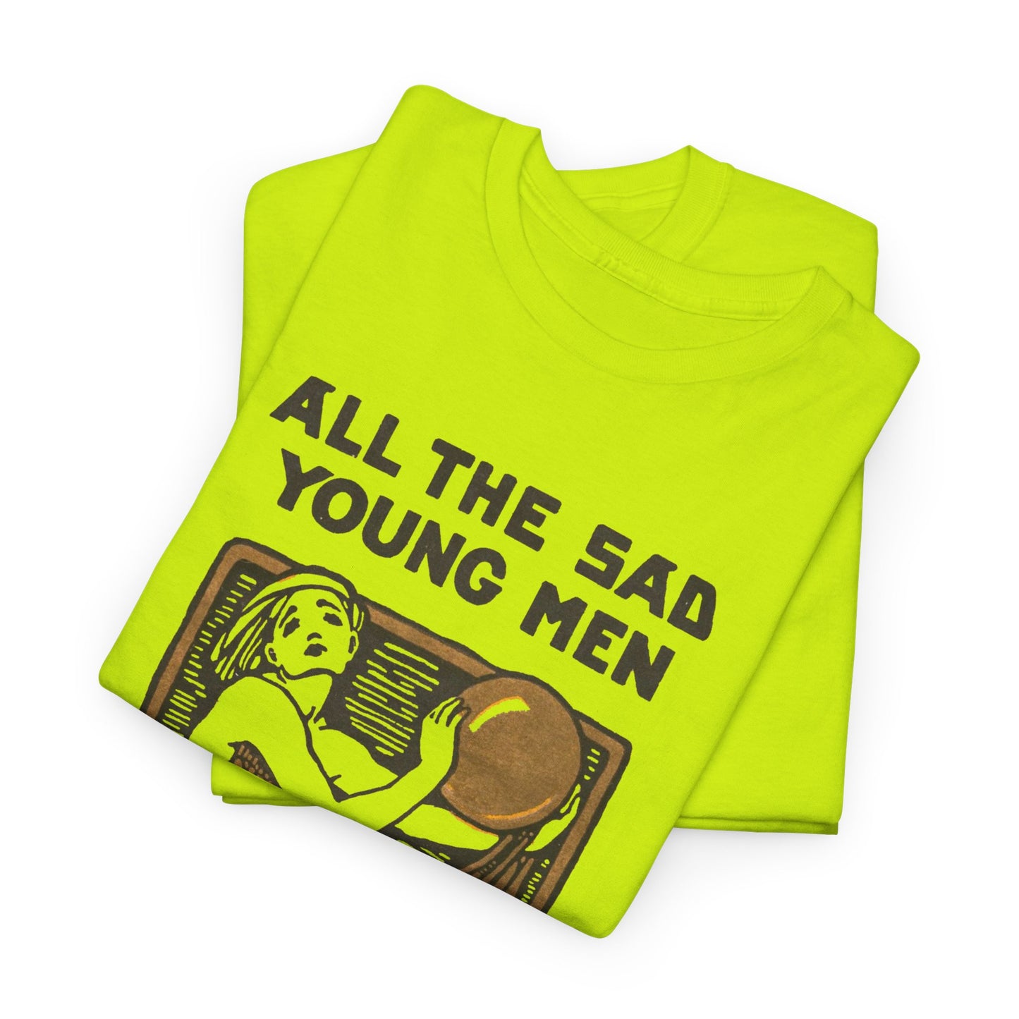 1926 f. scott fitzgerald book cover by cleo damianakes for all the sad young men tshirt
